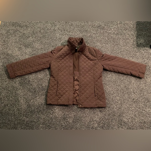 Geoffrey Beene Chocolate Brown Quilted Jacket - Picture 1 of 5
